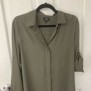 Target olive button down